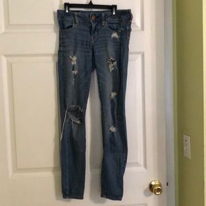 American Eagle Stretch skinny with rips
